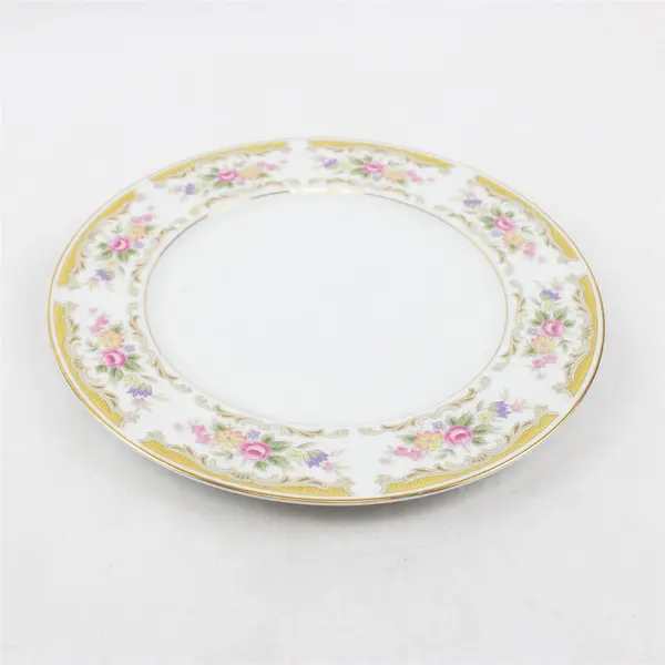 Style House Brand Chippendale Patterned Gold Trim Dinner Plate 11" Diameter