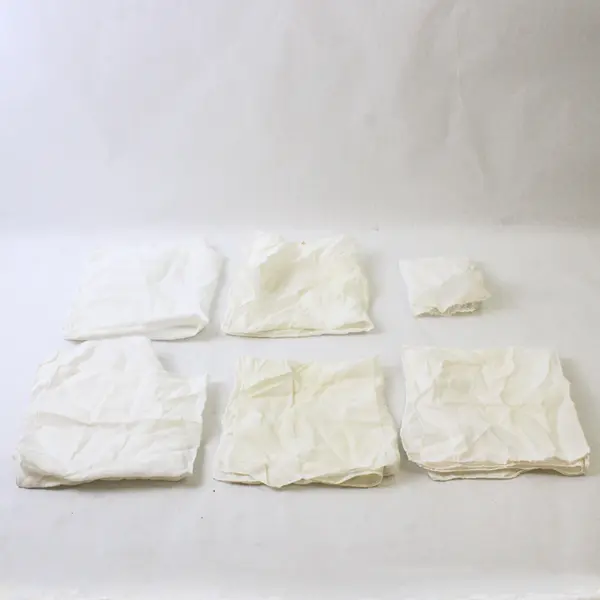 Lot of 6 Vintage White Handkerchiefs DIY Fabric Upcycling FLAWED