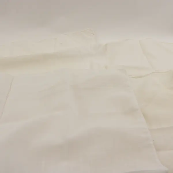 Lot of 6 Vintage White Handkerchiefs DIY Fabric Upcycling FLAWED