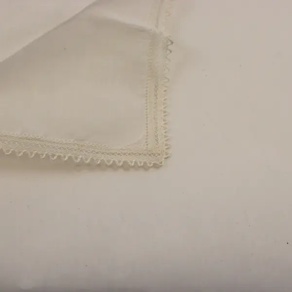 Lot of 6 Vintage White Handkerchiefs DIY Fabric Upcycling FLAWED