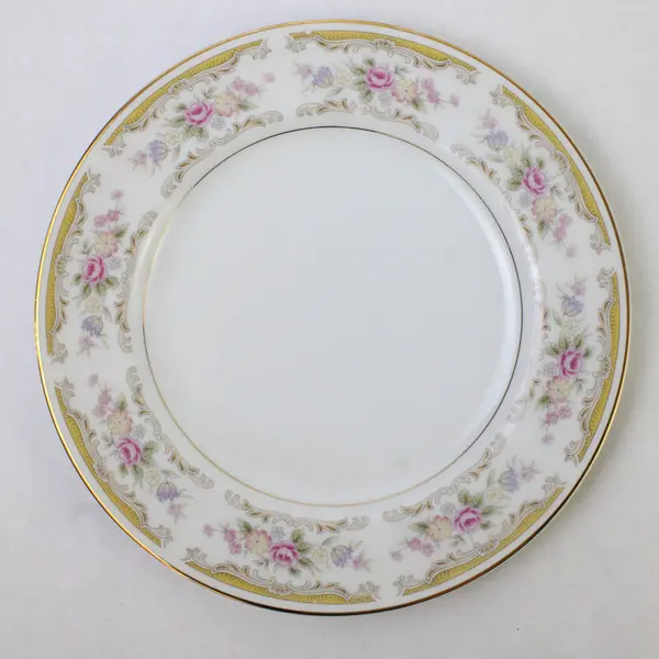Montgomery Ward Brand Chippendale Patterned Gold Trim Salad Plate 8" Diameter