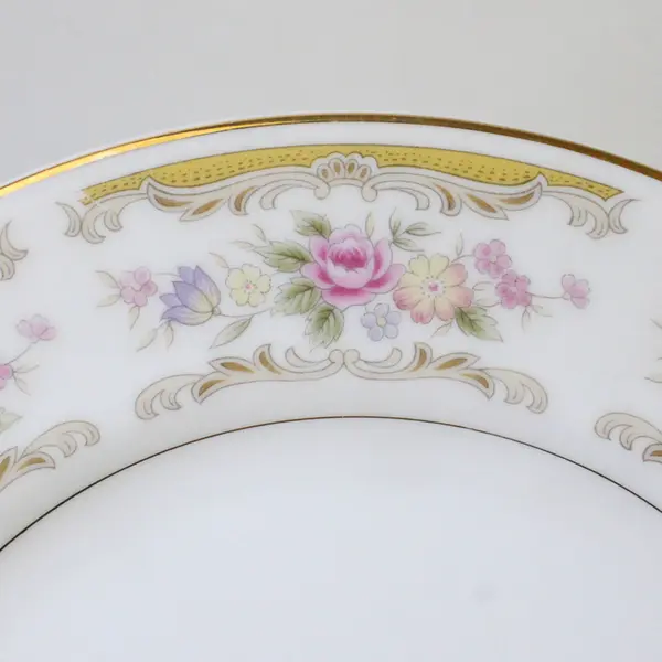 Montgomery Ward Brand Chippendale Patterned Gold Trim Salad Plate 8" Diameter