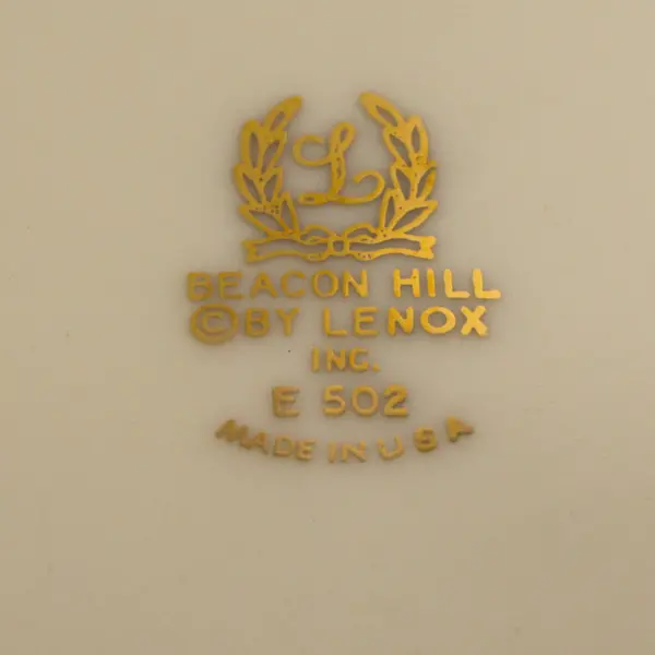 Lot Of 2 Lenox Beacon Hill (Older) Pattern Silver Trim Dinner & Salad Plates