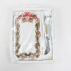 Andrea by Sadek Holly Garland Porcelain Cheese Board w/ Knife Charcuterie