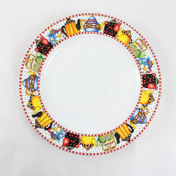 Sakura Brand Afternoon Tea Pattern Ceramic Dinner Plate 11.25" Diameter