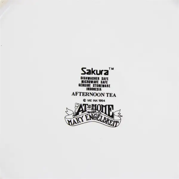 Sakura Brand Afternoon Tea Pattern Ceramic Dinner Plate 11.25" Diameter