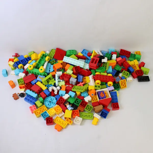 LEGO DUPLO Bricks Lot of 242 Pieces + 3 Mini-Figs - Various Shapes/Sizes/Colors