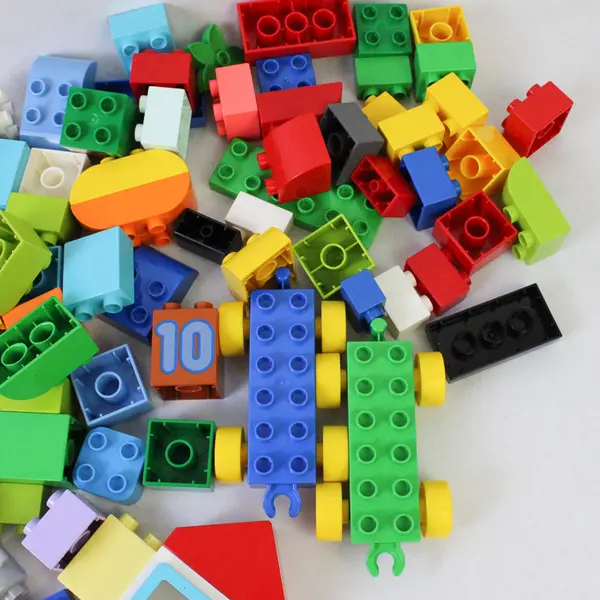 LEGO DUPLO Bricks Lot of 242 Pieces + 3 Mini-Figs - Various Shapes/Sizes/Colors