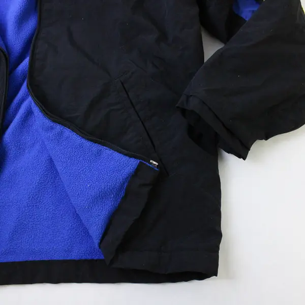 Extreme Limit Black Blue and Yellow Zip-Up Jacket Boys' Size 18 MISSING HOOD
