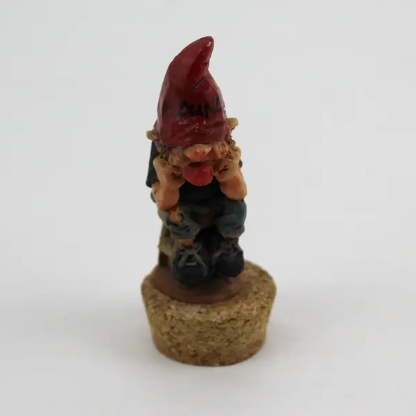 Naughty Gnome Sitting In A Corner Wearing A Dunce Cap Cork Bottle Stopper