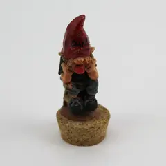 Naughty Gnome Sitting In A Corner Wearing A Dunce Cap Cork Bottle Stopper
