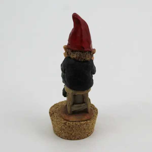 Naughty Gnome Sitting In A Corner Wearing A Dunce Cap Cork Bottle Stopper
