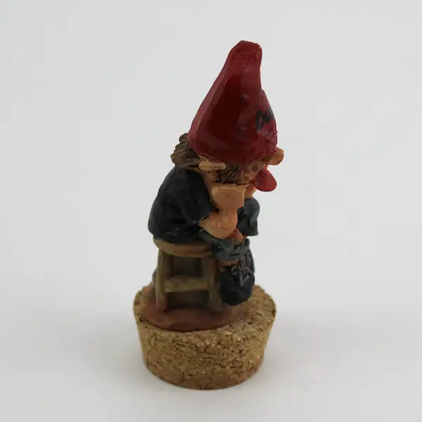Naughty Gnome Sitting In A Corner Wearing A Dunce Cap Cork Bottle Stopper