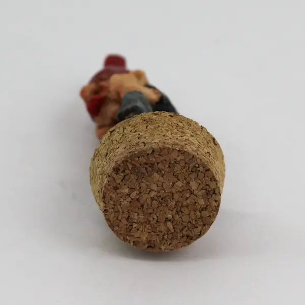 Naughty Gnome Sitting In A Corner Wearing A Dunce Cap Cork Bottle Stopper