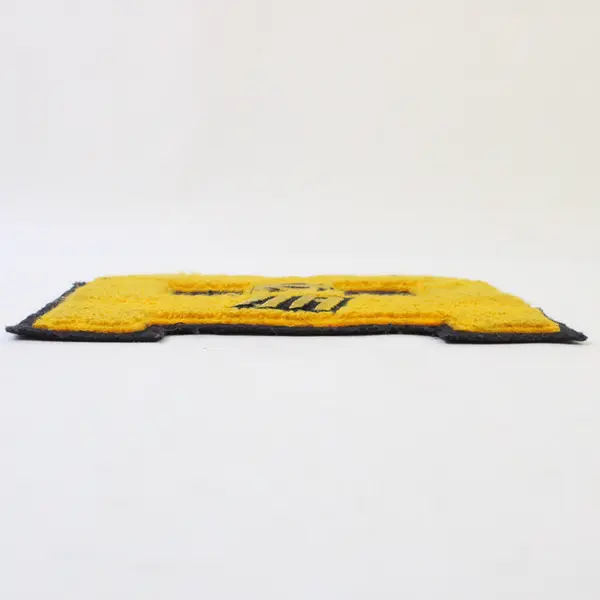 Vintage Embroidered Yellow and Black B Sew-On Letterman Patch