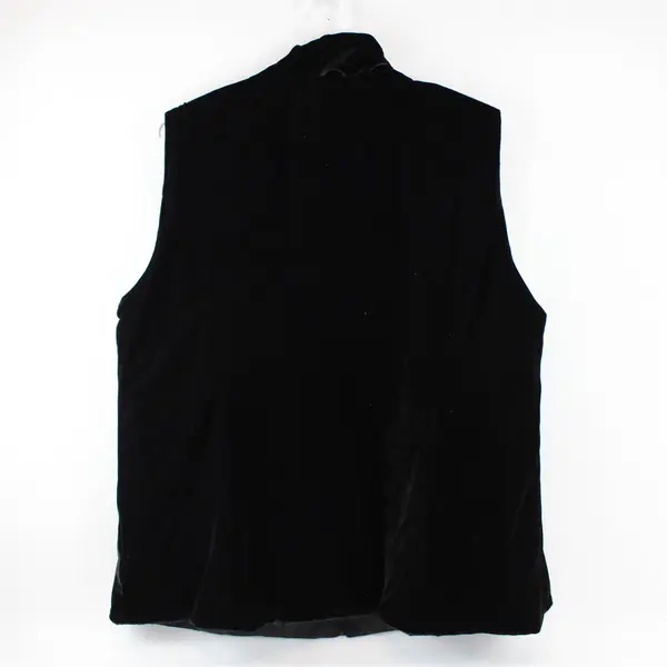 Unbranded Women's 3X Plus Black Velvet Reversible Full-Zip Vest