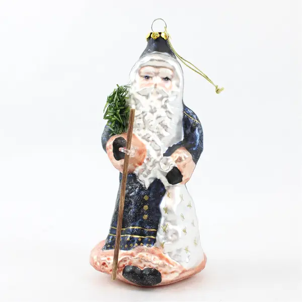 Vintage Christopher Radko Santa Claus Christmas Ornament 6" Tall Very Good