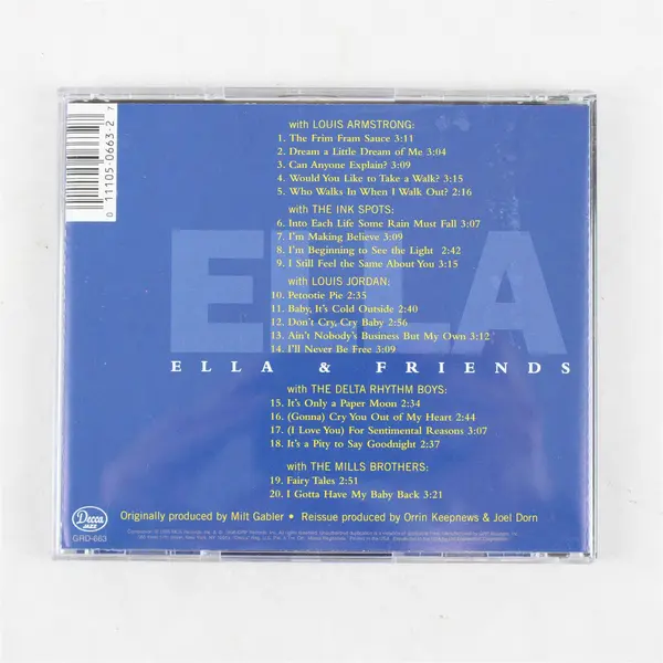 Ella & Friends CD by Ella Fitzgerald 1996 w/booklet #GRD-663 