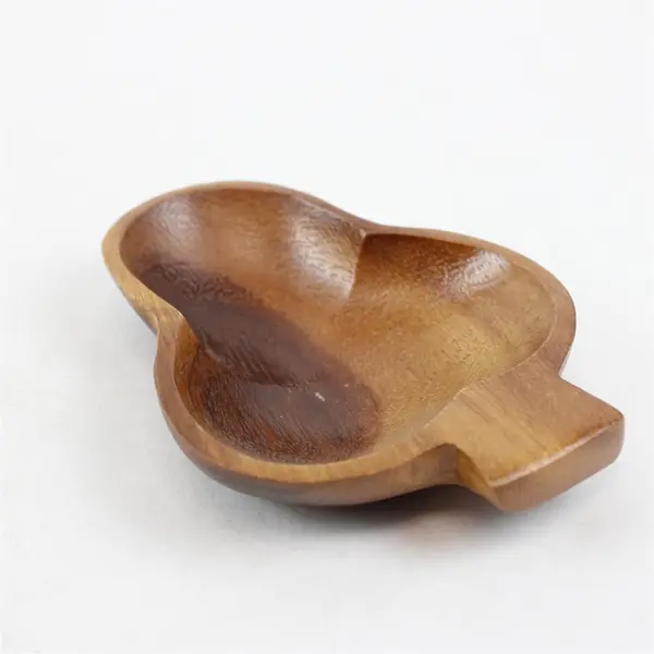 Vintage Monkey Pod Wood Nut Bowls Card Suits Heart Club Spade Diamond