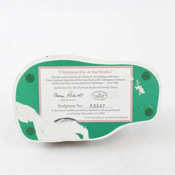 Rockwell Christmas Eve at the Studio 1993 for the Holidays Collectible House