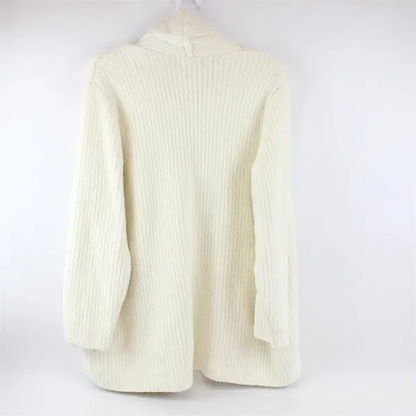 Barefoot Dreams Women's 2X Ivory Cozy Chic Cabin Cable Cardigan