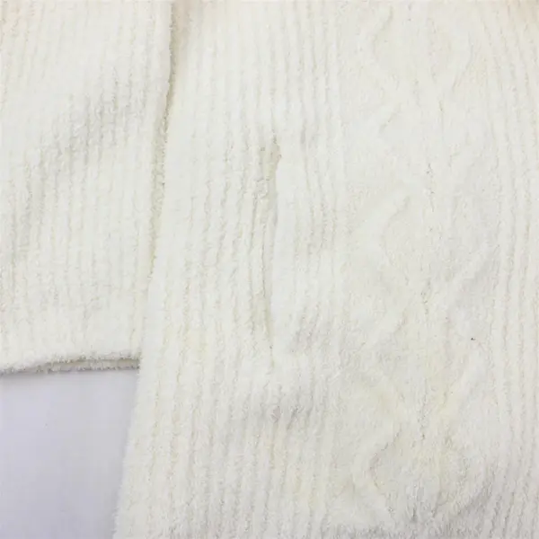 Barefoot Dreams Women's 2X Ivory Cozy Chic Cabin Cable Cardigan