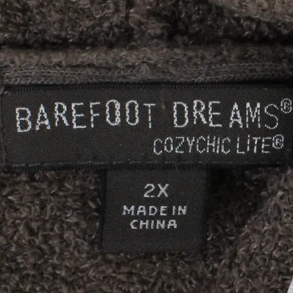 Barefoot Dreams 2X Brown Cozy Chic Lite Island Wrap Open Front Cardigan