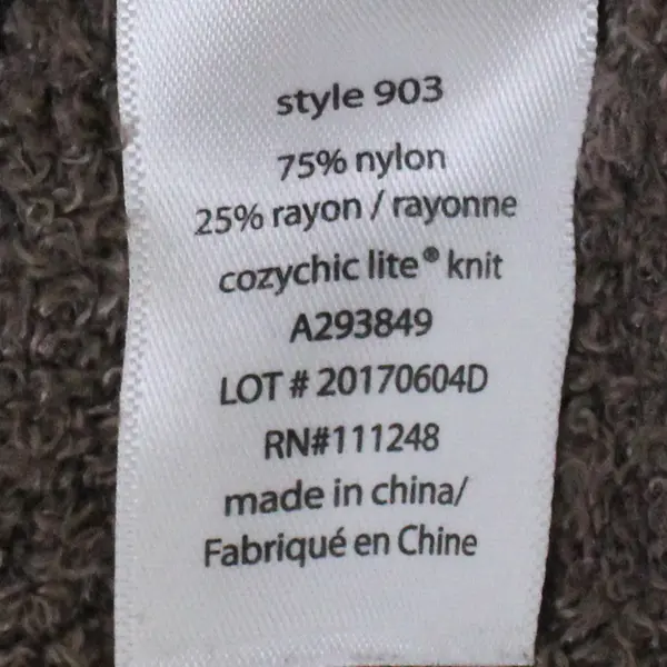 Barefoot Dreams 2X Brown Cozy Chic Lite Island Wrap Open Front Cardigan