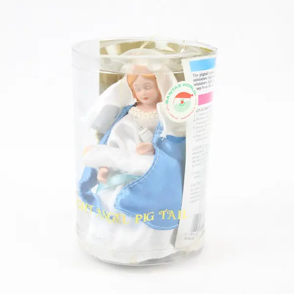 Vintage Santa's World One-Light Angel Pigtail Ornament Lighted