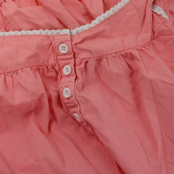 Ekouaer Pink Sleeveless Knee-Length Nightgown White Lace Trim Women's XXL FLAWED