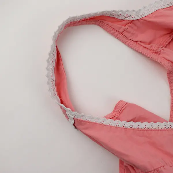 Ekouaer Pink Sleeveless Knee-Length Nightgown White Lace Trim Women's XXL FLAWED