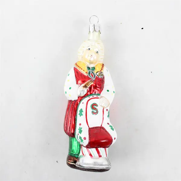 VTG Kurt S Adler Polonaise Collection Blown Glass Ornament Mrs Claus 5" VG