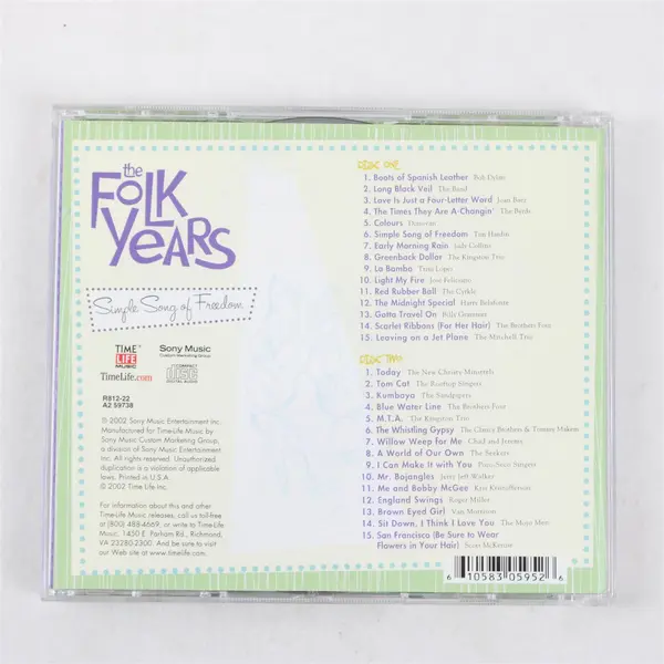 The Folk Years Simple Song of Freedom CD 2002 # R812-22 A2 59738