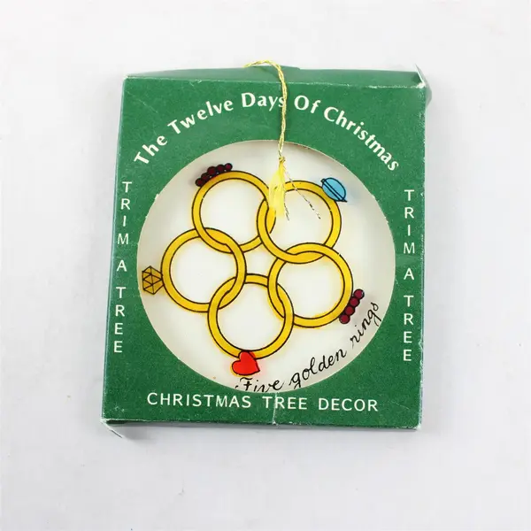 Vintage Trim A Tree Twelve Days of Christmas Ornament Set 12pc