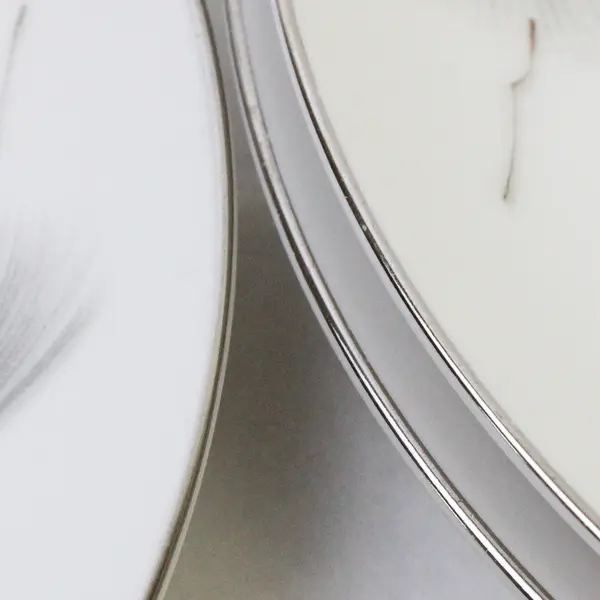 Lot Of 3 Narumi Pinehurst Pattern Silver Trim Bread/Butter Plates 6.75" Diameter