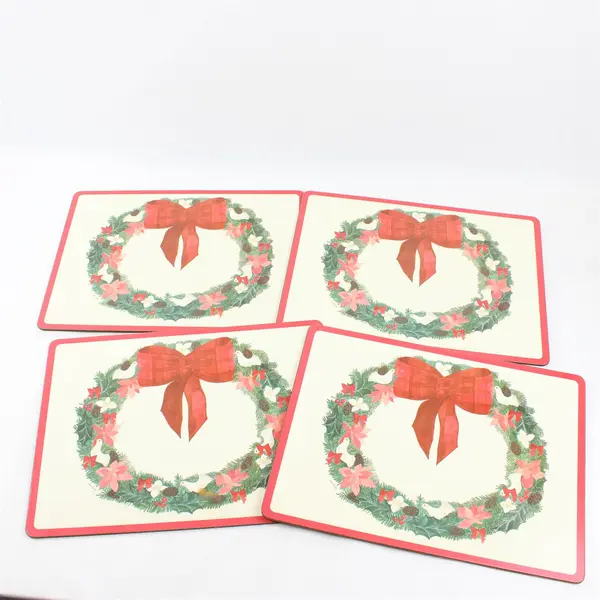 Pimpernel Vintage Christmas Wreath Placemats Set of 4 15.75 x 11.75 in
