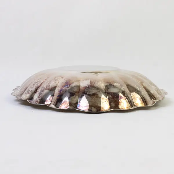 Vintage Reed & Barton Silverplate 'Holiday' Scalloped Oval Serving Bowl #113