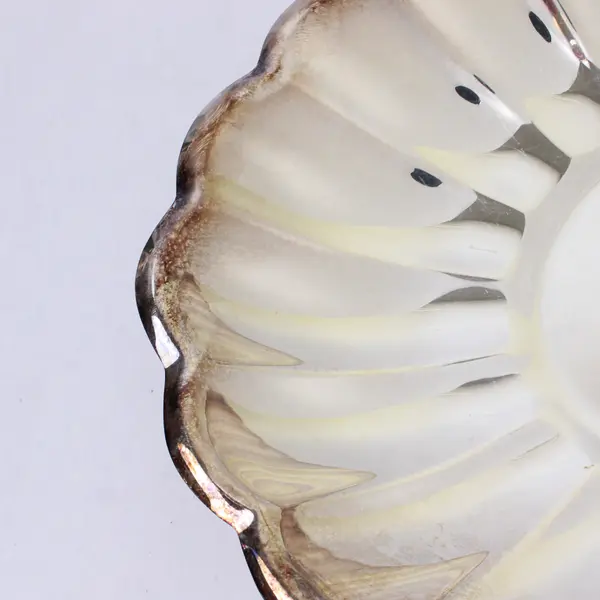 Vintage Reed & Barton Silverplate 'Holiday' Scalloped Oval Serving Bowl #113