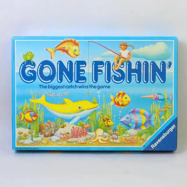 RARE Vintage 1994 Ravensburger Gone Fishin' Magnetic Board Game Ages 4-8