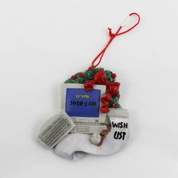 Kurt S. Adler Computer With Wish List Christmas Ornament