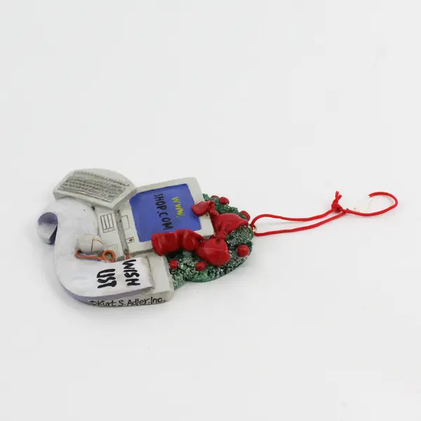 Kurt S. Adler Computer With Wish List Christmas Ornament