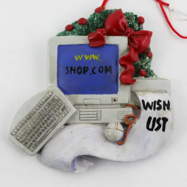 Kurt S. Adler Computer With Wish List Christmas Ornament
