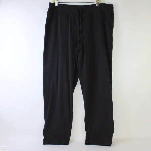 Athletic Works Solid Black Wide Leg Sweatpants Women's XL 16-18