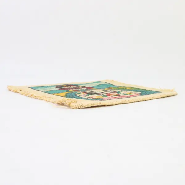 Handmade Day of the Dead Sugar Skull Coaster Mexican Folk Art 6in