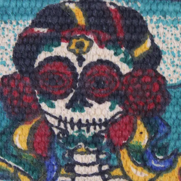 Handmade Day of the Dead Sugar Skull Coaster Mexican Folk Art 6in