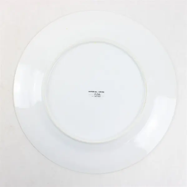 Lot Of 5 Imperial (Japan) Brand Whitney Pattern Silver Trim Dinner Plates 10.5"