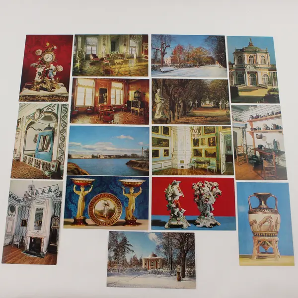 Set Of 15 Vintage Kuskovo Estate Russia Postcards Aurora Art Publishers 1982