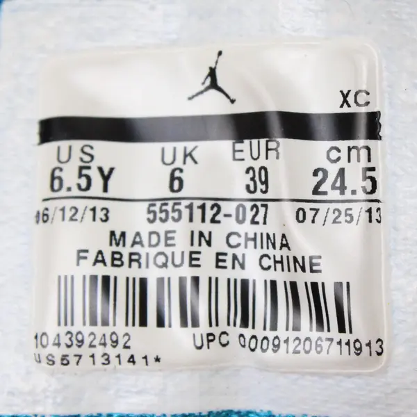 Nike Air Jordan 1 Mid Youth Size 6.5 - Dark Gray & Teal - 555112-027