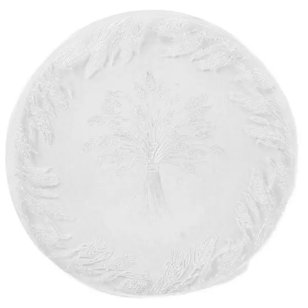 Vintage Wheat Pattern Clear Glass Serving Platter 12.5"