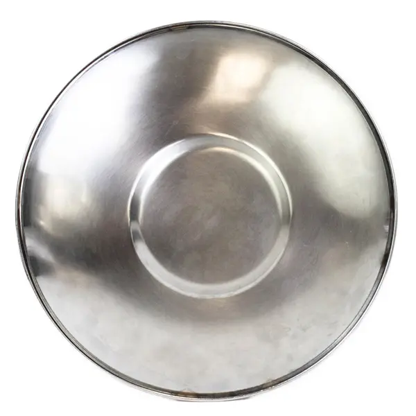 Round Steel Charger Serving Platter 12.5" FLAWED